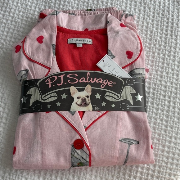 P.J. Salvage Pink and Red Pajama Set - Picture 2 of 4